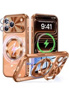 iPhone17 pro용 360도 회전 링 첨부 MagSafe 대응 케이스