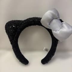 猫耳カチューシャ シルバーリボン ユニバ　USJカチューシャのサムネイル