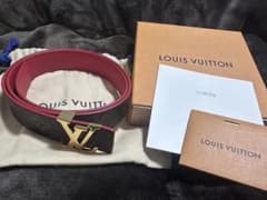 LOUIS VUITTON レザー ベルト ブラック/レッドのサムネイル
