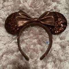 ディズニー ブラウン スパンコール カチューシャ ミニーのサムネイル