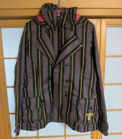BURTON スノーボードウェア ジャケット ストライプ Lサイズ 女性用