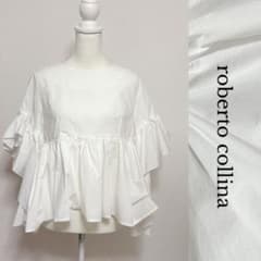 美品✨roberto collina エリオポール購入 フリル コットンブラウス 