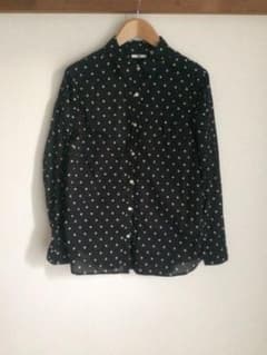 みぴこ様専用 ユニクロ ブラウス シャツ XL ドット 紺色のサムネイル