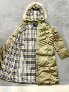 バーバリーロンドン ノバチェック柄 ロングダウンジャケット 2XL