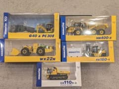 KOMATSU ミニチュア建設機械 5点セットのサムネイル
