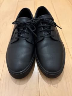 無印良品 革の端材を再利用したプレーントゥ 黒 26.5cmのサムネイル