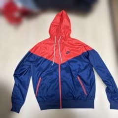 NIKE THE WINDRUNNER ナイロンジャケット レッド/ブルー Lのサムネイル