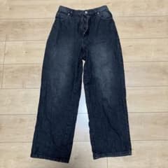 【コルザ】デニム　ジーンズ　パンツ　ストレート　　ズボン　ハニーズ　薄い黒　M