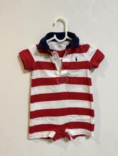Ralph Lauren 赤と白のストライプ ポロシャツのサムネイル