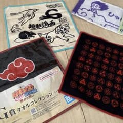 NARUTO 나루토 질풍전 연결되는 생각 이치 반 쿠지 손수건 타월 세트