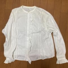 adom et Rope ホワイト ピンタック 長袖シアーシャツのサムネイル