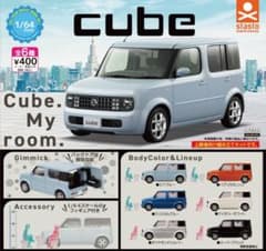1/64PLUS 日産 キューブ スーパーブラックのサムネイル