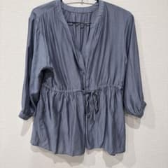 ikka 長袖シャツブラウス ドローストリングのサムネイル