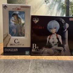 一番くじ　エヴァンゲリオン　綾波レイ、葛城ミサト　フィギュア＋おまけ 一番くじ エヴァンゲリオン 葛城ミサト 綾波レイ フィギュア 2種