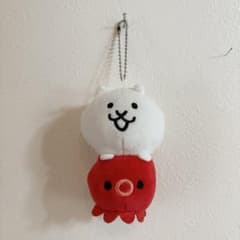 냥코 대전쟁 오사카 한정 문어 봉제인형 마스코트 키홀더
