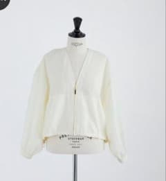 【clore＋】Airy Soft-Sheer Blouson ホワイト CLORE エアリーソフトシアーブルゾン - メルカリ