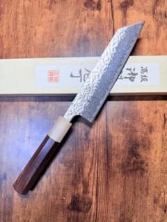助松　ペティナイフ　ダマスカス鋼 ステンレス　包丁　紫檀白水牛八角柄 助松 文化 包丁 AUS10鋼 ダマスカス 紫檀白水牛八角柄 - メルカリ