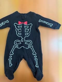 スケルトン コスチューム ロンパース 0-3M ハロウィンのサムネイル
