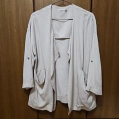 LEPSIM ノーカラージャケット ライトベージュ F　きれいめ　シンプルのサムネイル