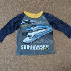 新幹線 長袖Tシャツ 700系 500系 子供服90cmのサムネイル