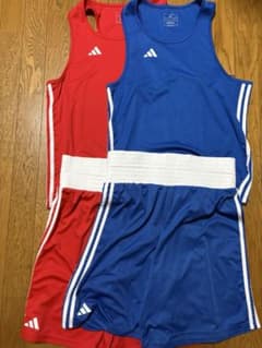 adidas ボクシング ユニフォームセット 赤 青Mサイズ バラ売り可