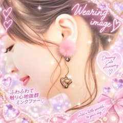 ꫛꫀꪝ❤数量限定❣液体ガラスドーム 4way ジルコニアᏔハートピアス