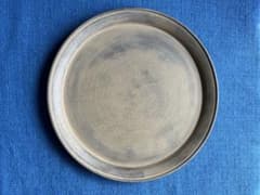 再値下げ　富井貴志　木工　白漆　細リム皿　直径24cm Aのサムネイル