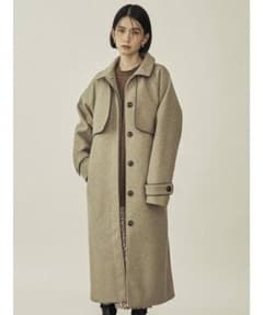 【美品】ステンカラー ロングコート  パイピングコート COTRICAのサムネイル
