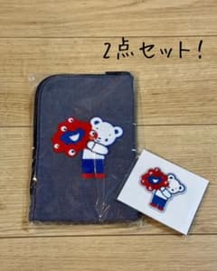 新品未開封】familiar ミャクミャク ポーチ ワッペン 2点セット - メルカリ