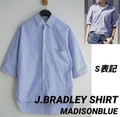 美品▲MADISONBLUE // J.BRADLEY ストライプ半袖シャツ マディソンブルー 別注 コットン J.BRADLEYシャツ ブルーストライプ