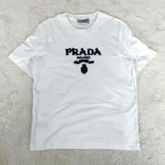 PRADA Tシャツ スパンコール S 白 ロゴ - メルカリ