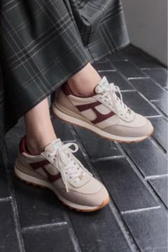 Herlipto LeCityClassicSneakers ベージュ/ワイン - メルカリ