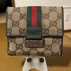 正規品　グッチ財布　グッチ折り財布　グッチGGキャンバスグッチホースビットのサムネイル