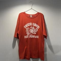 90s USA製 GO FOR GOLD バラ プリント Tシャツ L レッドのサムネイル