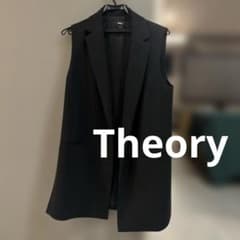 Theory ブラック ロングベスト ジレ サイズ2 - メルカリ