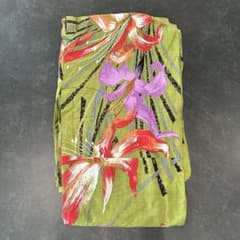 花柄 緑色 浴衣　うぐいす色のサムネイル