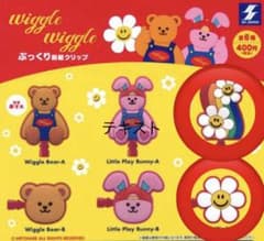 wiggle wiggle ぷっくり前髪クリップ ガチャ　フラワー2種類のサムネイル