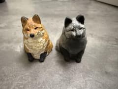 ギンギツネ、キツネ、2体セット！ ときどきムジナ フィギュアコレクションのサムネイル