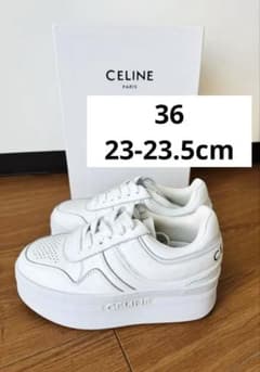 新品未使用 CELINE ブロックスニーカー 厚底 白23cm - メルカリ