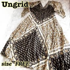 美品✨Ungrid アングリッドエスニックロングワンピース FREEインド製のサムネイル