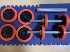 ダンベルセット1.25㎏×4  /2.5㎏×4 /シャフト2本/ジョイントパーツのサムネイル