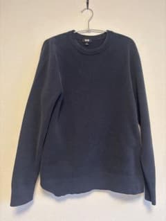 UNIQLO ウォッシャブルストレッチリブミラノクルーネックセーター Lのサムネイル