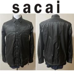 美品】sacai ナイロン シャツ ジャケット ドッキングレイヤード【2 
