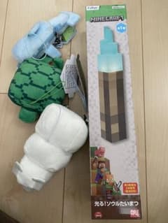 マインクラフト ライト 光る！たいまつ&マスコット3種まとめ売りのサムネイル