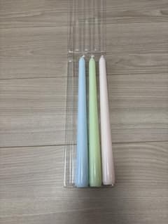 細長いキャンドル3本セットのサムネイル