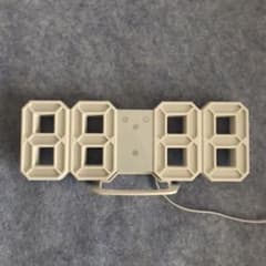 LEDデジタル時計 ホワイト×ホワイトのサムネイル