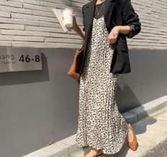 レオパードワンピース 韓国服 レディース韓国服 キャミワンピのサムネイル