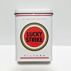 ラッキーストライク 灰皿 ブリキ缶 昭和レトロ - メルカリ