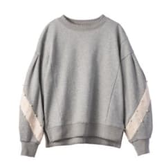 試着のみ MUVEIL ミュベール スズラン刺繍裏毛プルオーバー 38 - メルカリ