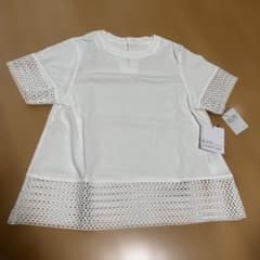 RAVIE COMFORT レース切替 半袖カットソー ホワイト 9のサムネイル